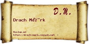 Drach Márk névjegykártya